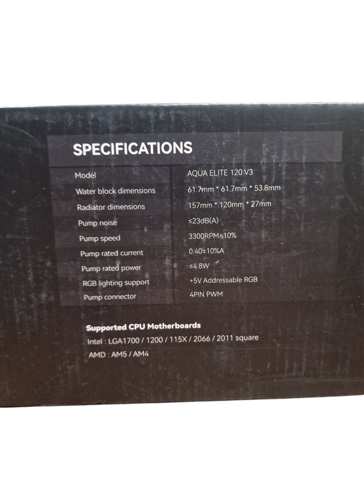 Thermalright AQUA ELITE 120 V3 ARGB AIO CPU Wasserkühler AM4 AM5 LGA1700 120mm