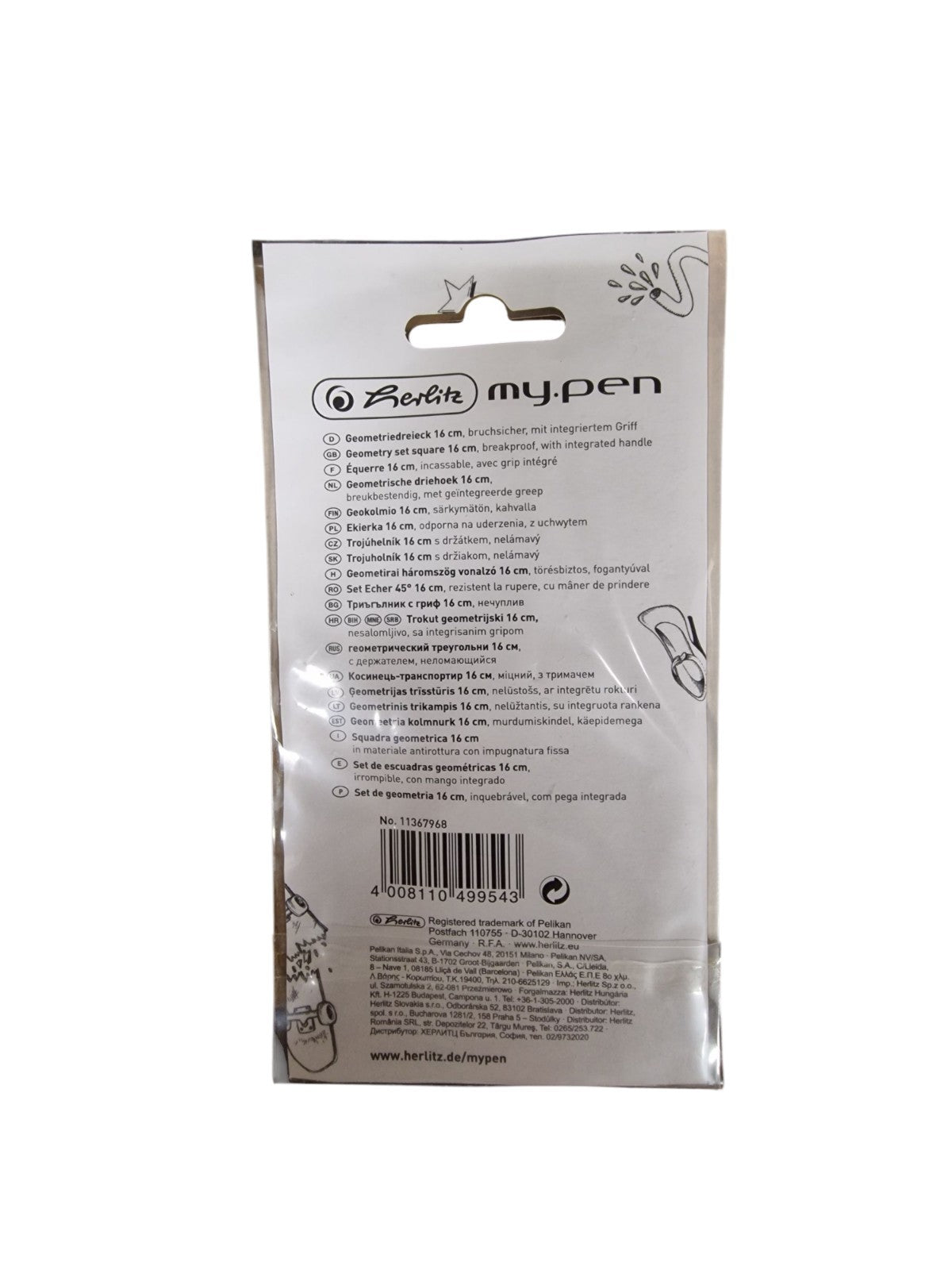 6er SET Herlitz Geodreieck / Mit Griff / OVP / Bruchsicher / Lineal / Sortiert