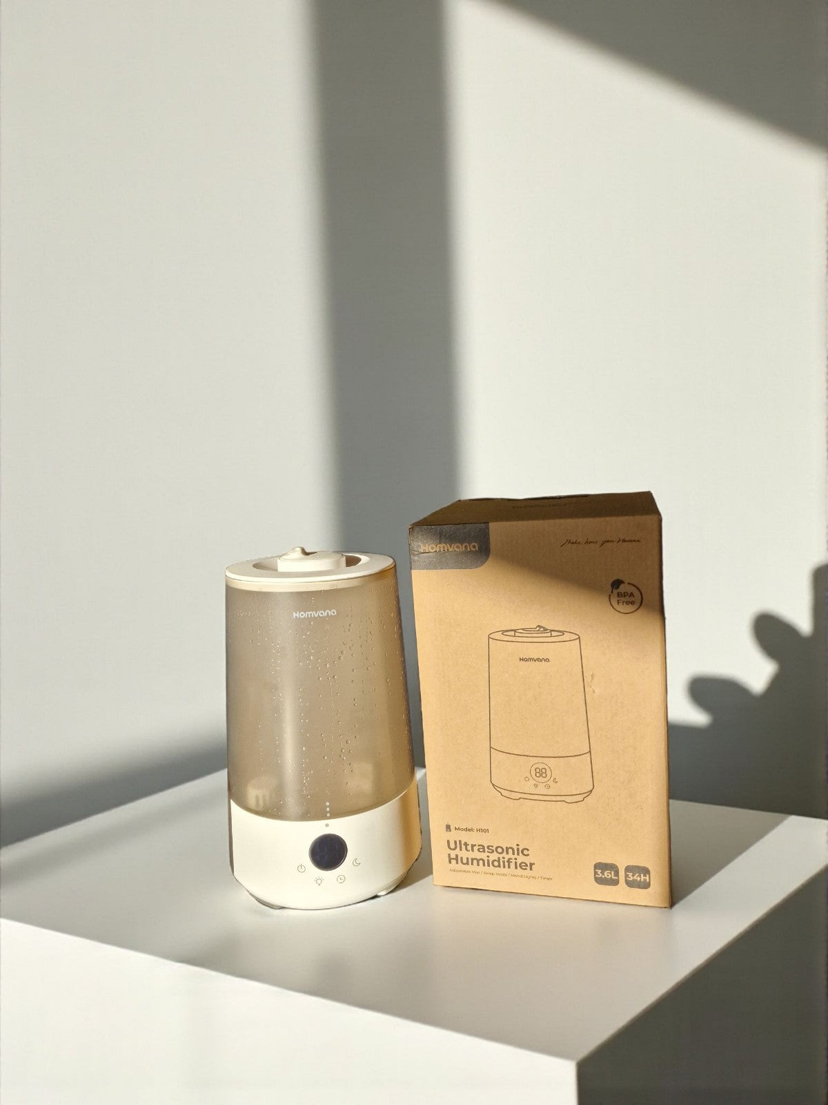 Homvana Luftbefeuchter 3,6L Top-Fill Ultraschall leise Baby Kinderzimmer Aroma