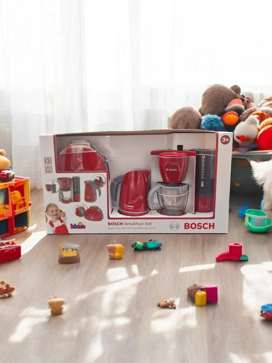 Theo Klein 9580 Bosch Frühstück / Küchen Set Toaster Kaffeemaschine Wasserkocher
