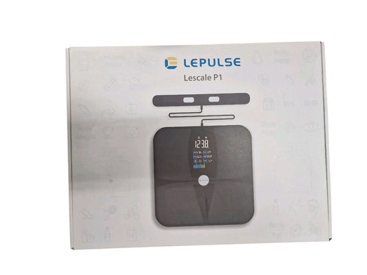 Körperfettwaage Lepulse P1 mit Handsensoren, App, Körperfett/Muskelmasse, 24 Nut