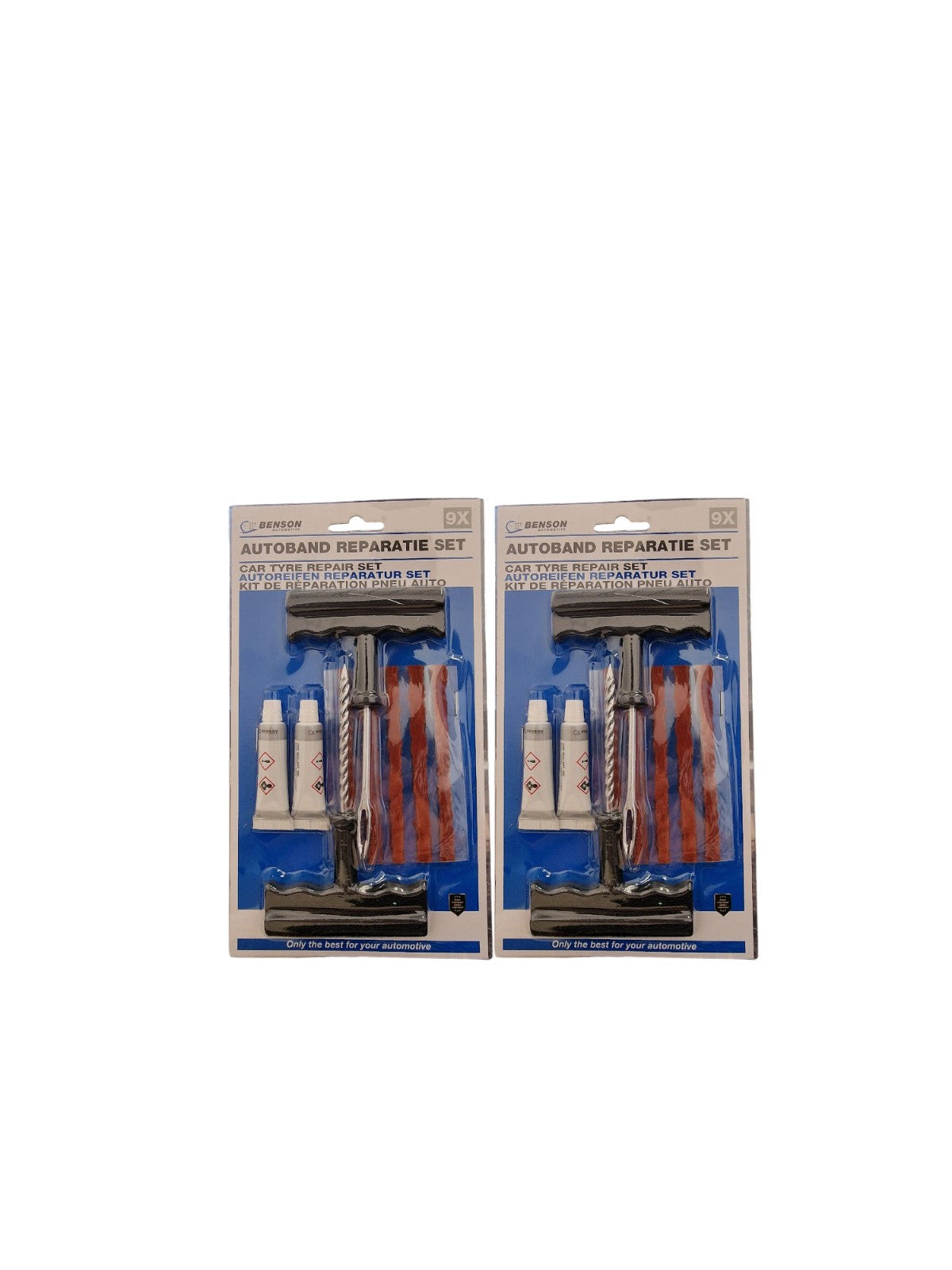 2xReifen Reparatur Set Auto Motorrad Roller Pannenset Flickzeug 9tlg Reifenpanne