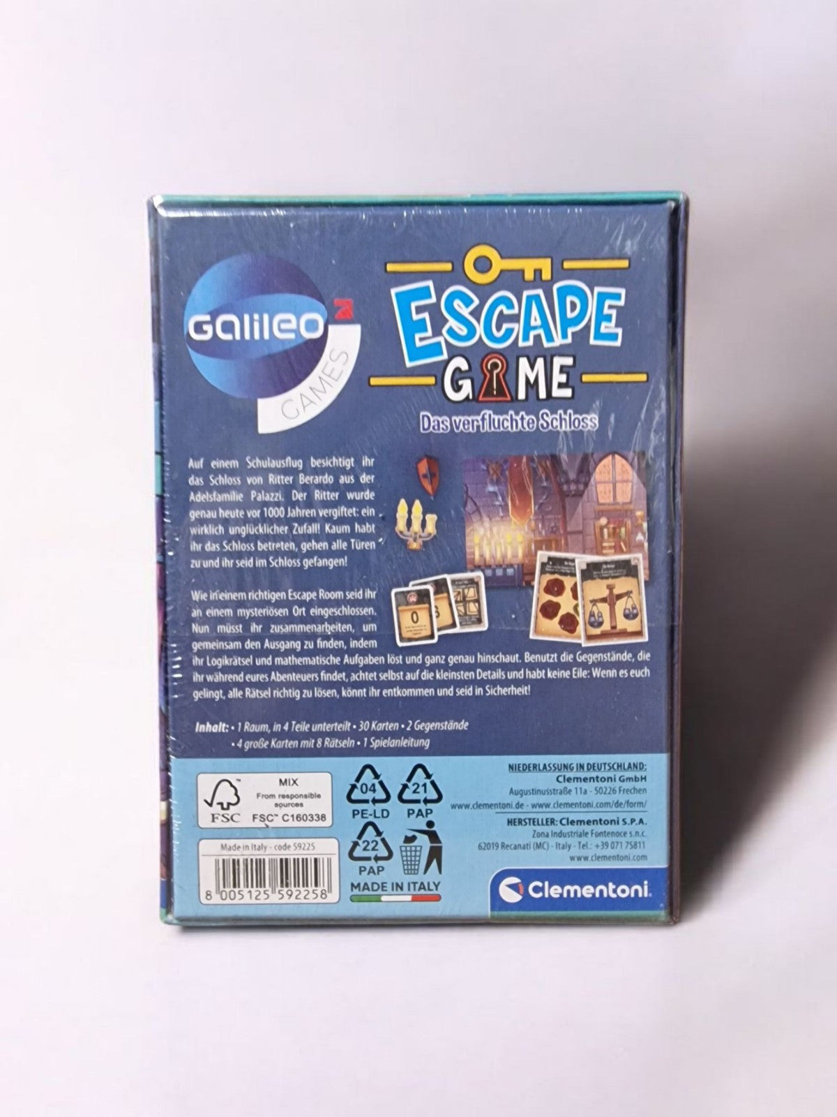 Escape Game / Das verfluchte Schloss  Gesellschaftsspiel / Clementoni