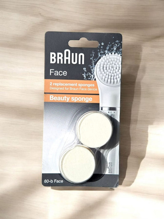 Braun FACE SE80b Ersatz Kosmetik-Schwämmchen Doppelset / NEU & OVP